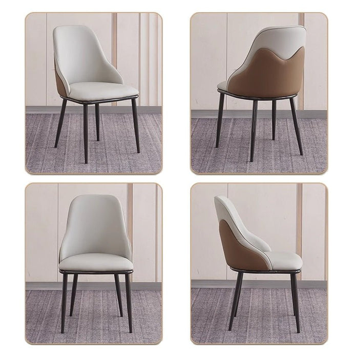 VELLUTO Dining Chair Modern upholstered Leather Kitchen Chairs with armrests Bathtub Chair Leisure Lounge Chair Living Room Bedroom Home Set of 2
