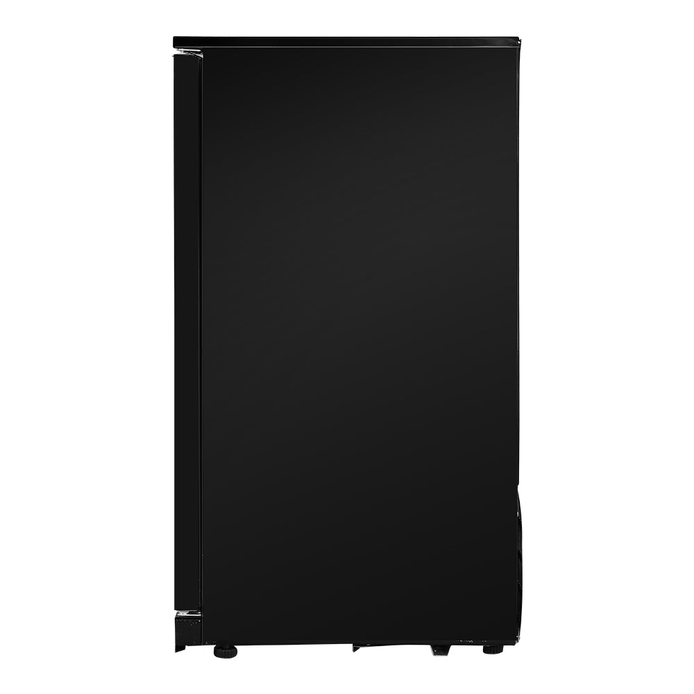 Devanti 198L Bar Fridge Dual Glass Door w/Light Black