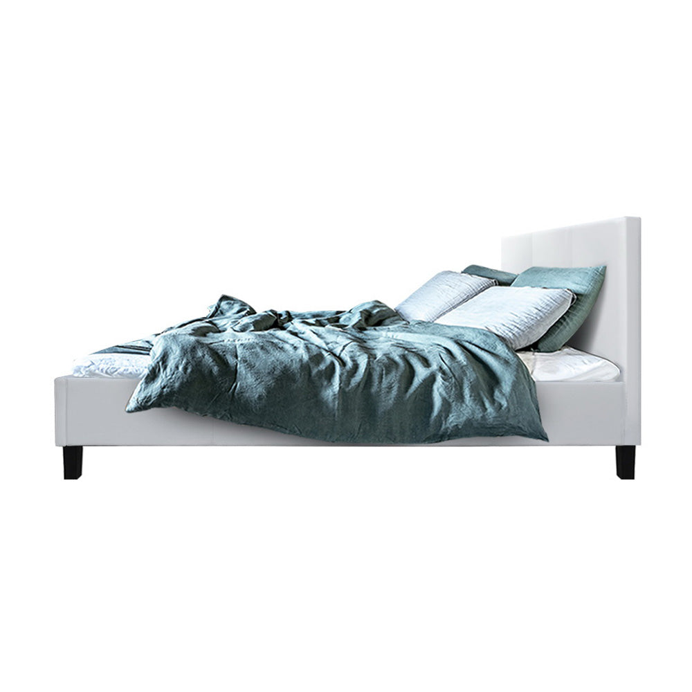 Artiss Bed Frame Double Size White NEO