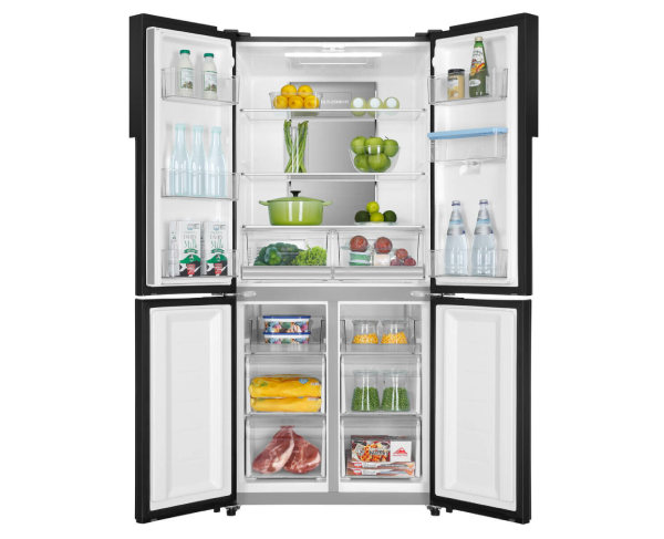 Haier 466L Quad Door Frost Free Fridge with Water Dispenser Black