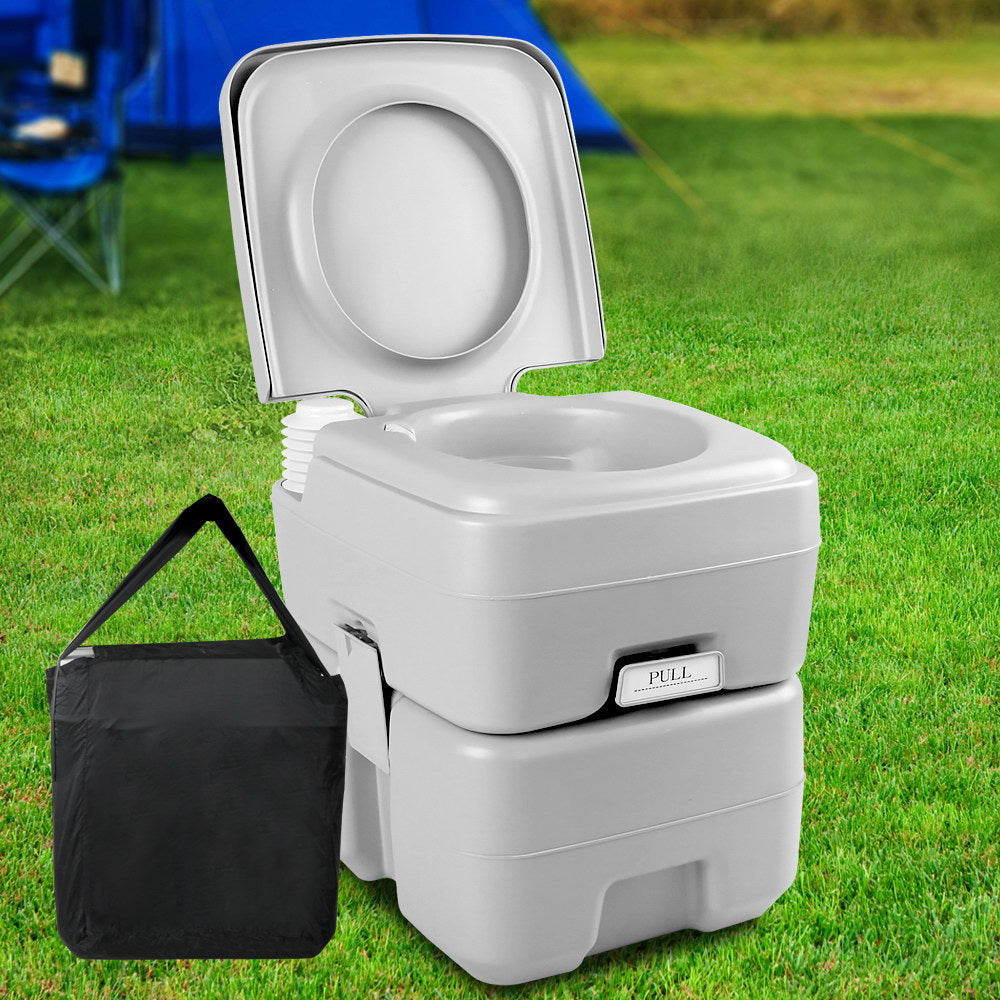 Weisshorn 20L Portable Camping Toilet Outdoor Flush Potty Boating With Bag