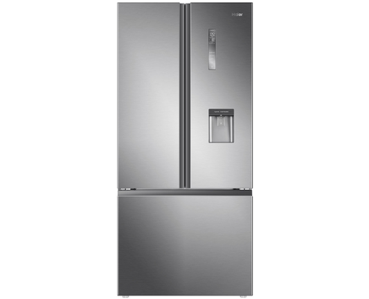 Haier 492L French Door Frost Free Fridge with Water Dispenser Stainless Steel