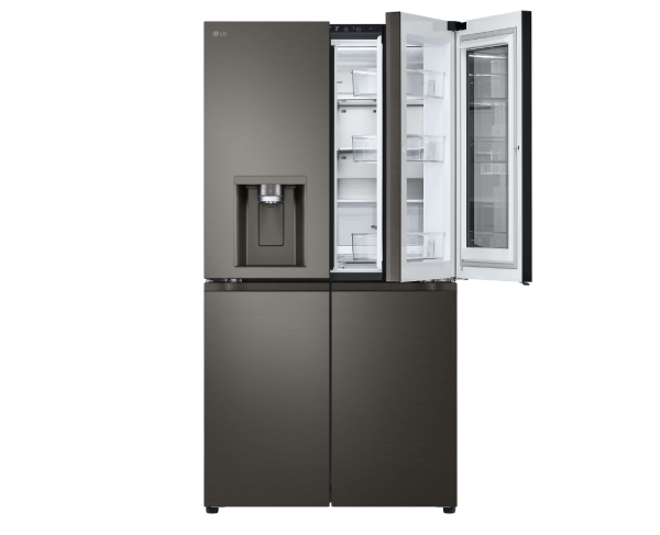 LG 642L Instaview French Door Fridge Black Steel