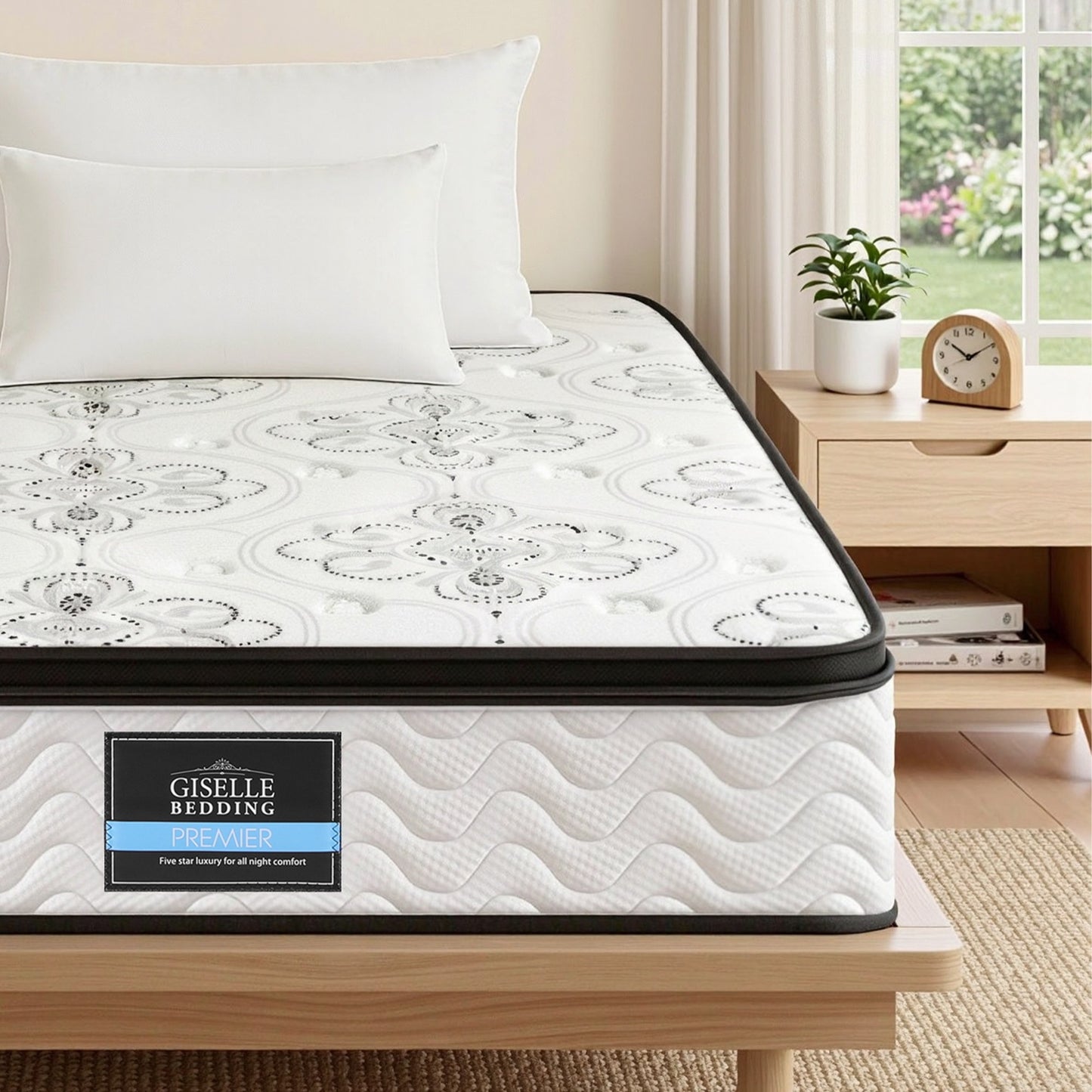 Giselle Bedding 30cm Mattress Pocket Spring Medium Firm Foam Euro Top King Single