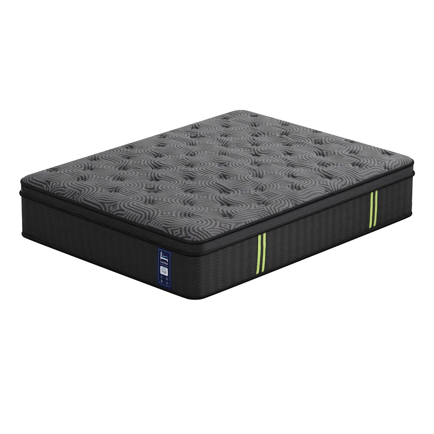 Levitex Double Mattress 34 cm 5-Zone Pressure Relief  Pocket Spring with Reinforced Edge Support & Breathable Gel Memory Foam Hybrid Mattress