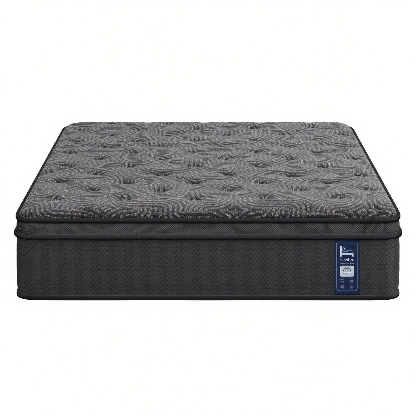Levitex King Mattress 34 cm 5-Zone Pressure Relief  Pocket Spring with Reinforced Edge Support & Breathable Gel Memory Foam Hybrid Mattress