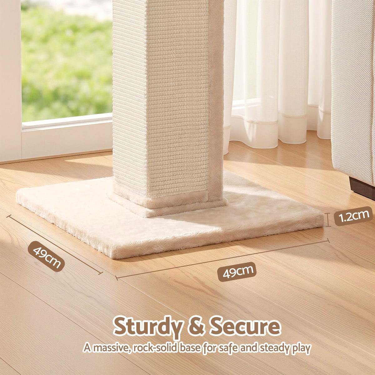i.Pet Cat Tree 89cm Scratching Post Tower Scratcher Wood Condo Bed House Trees Beige