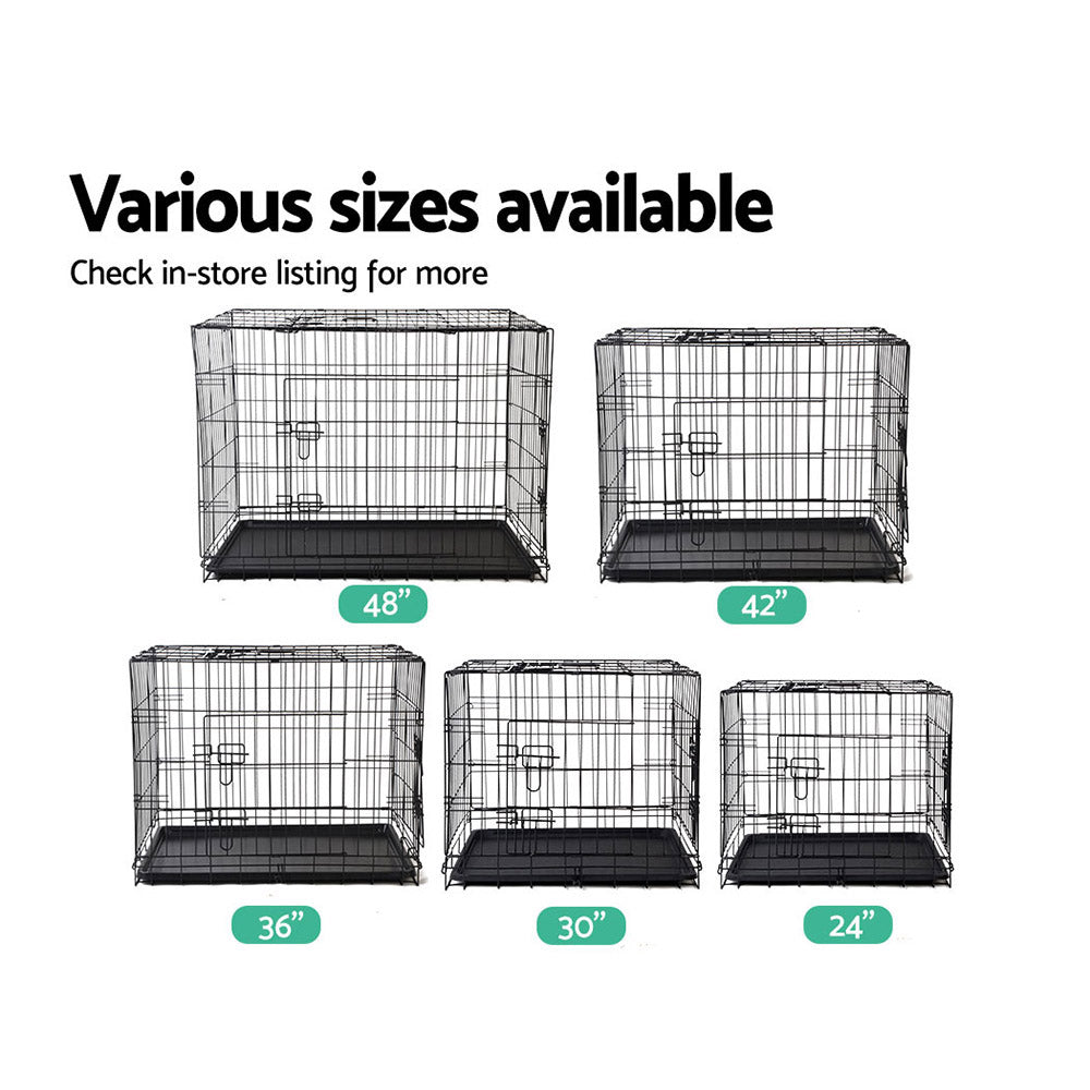 i.Pet 42" Dog Cage Crate Large Kennel 3 Doors