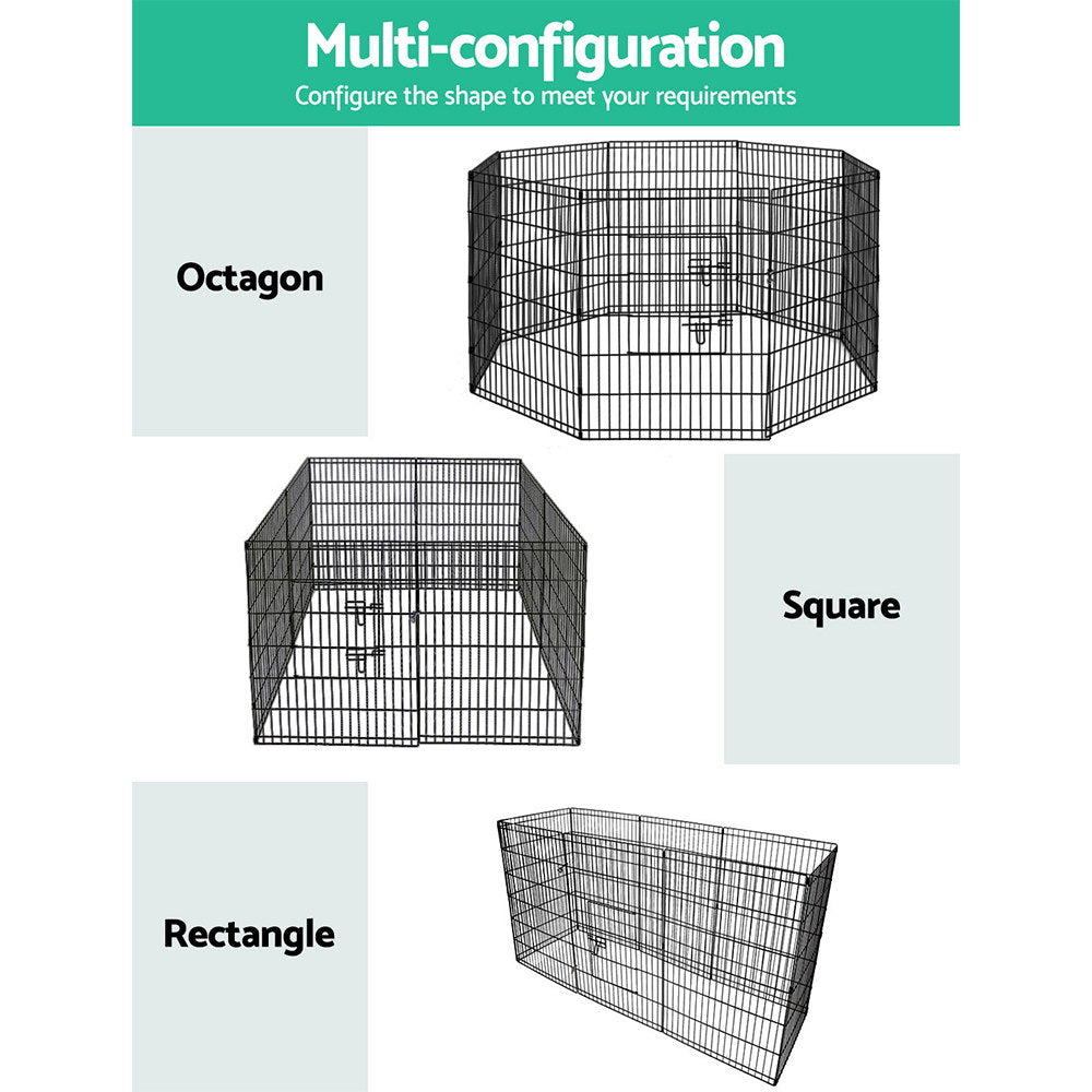 i.Pet 36" 8 Panel Dog Playpen Pet Fence Exercise Cage Enclosure Play Pen