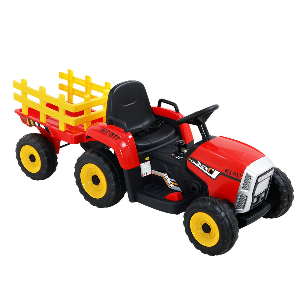 Rigo Kids Electric Ride On Car Tractor Toy Cars 12V Red