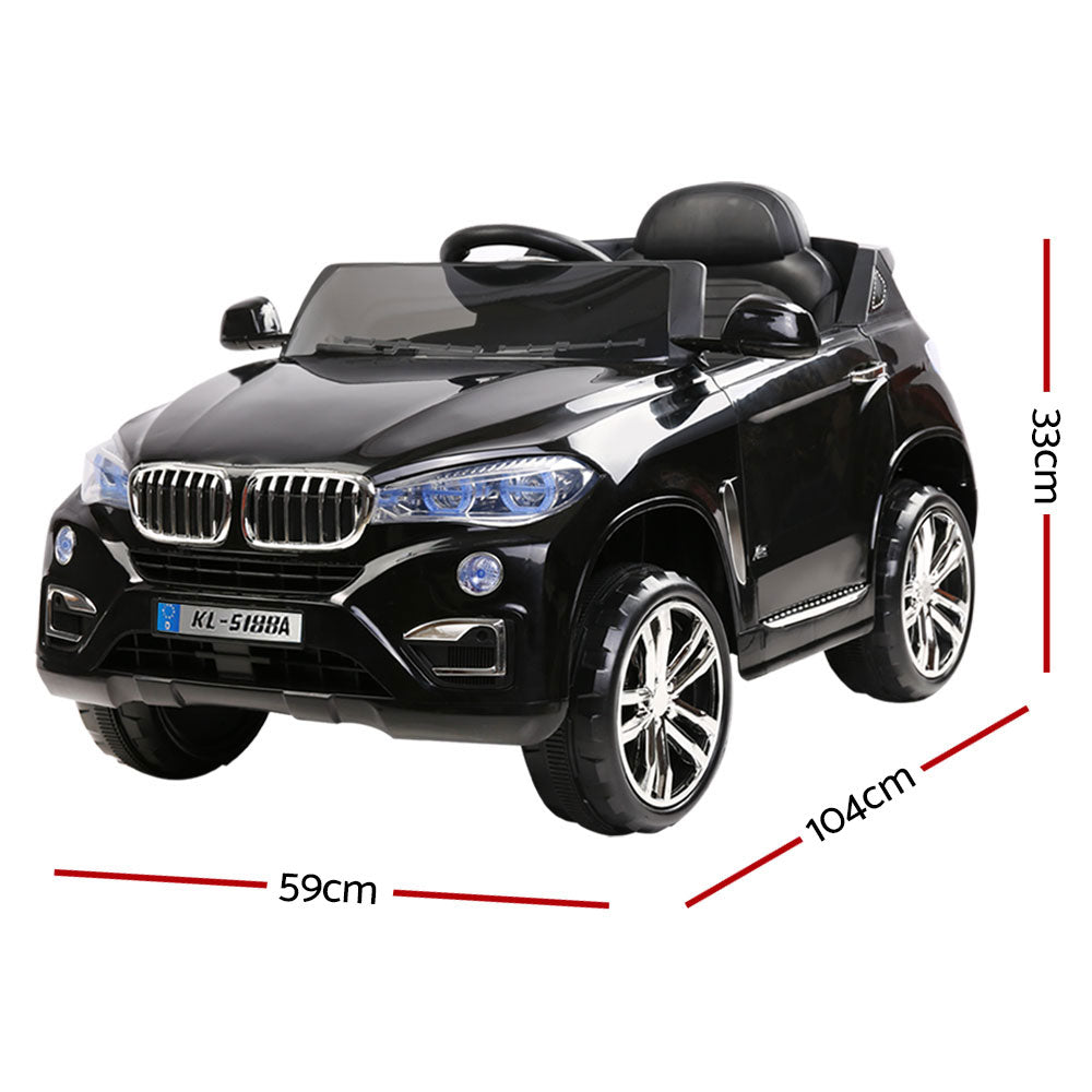 Rigo Kids Electric Ride On Car SUV BMW-Inspired X5 Toy Cars Remote 6V Black