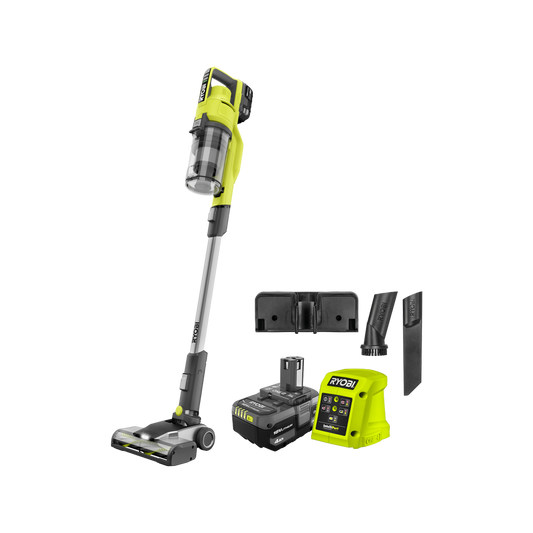 Ryobi 18V ONE+ Brushed Stick Vac Kit R18SV614