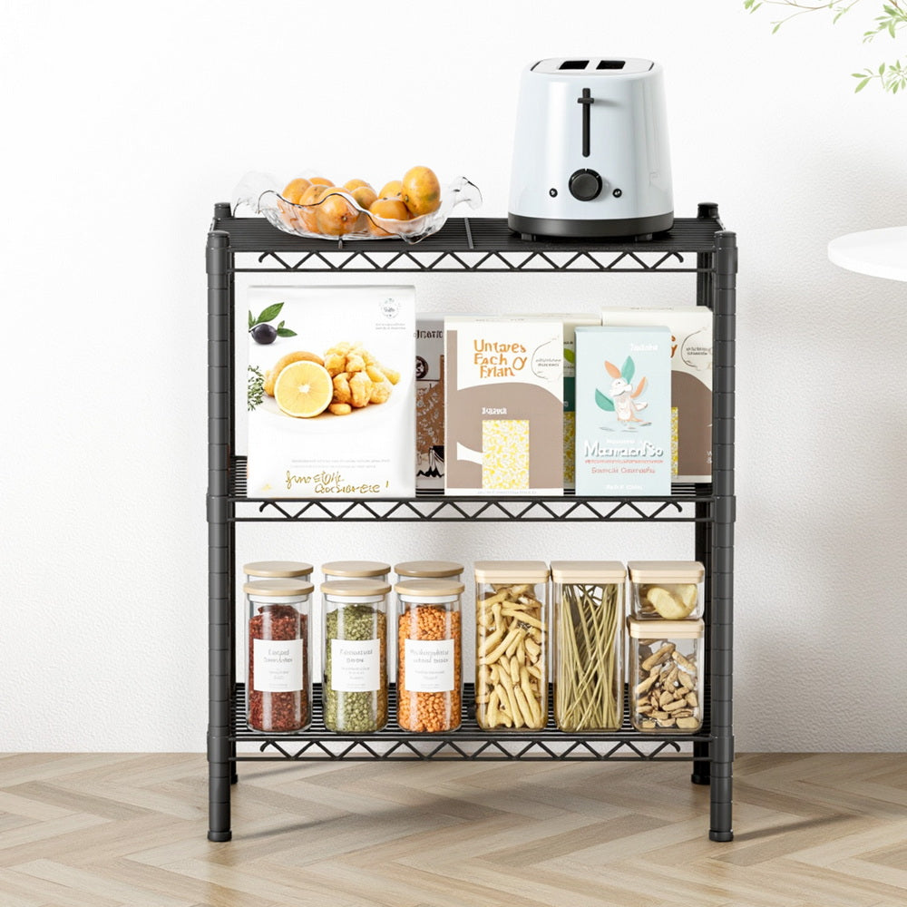 Artiss 3-Tier Shelving Unit Adjustable Garage Storage Shelves Kitchen Rack Steel