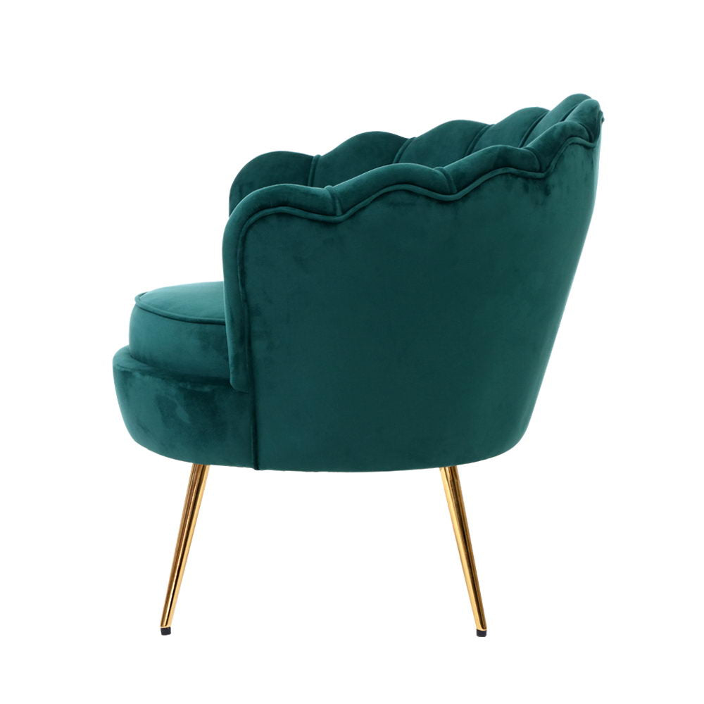 Artiss Armchair Velvet Green Callista