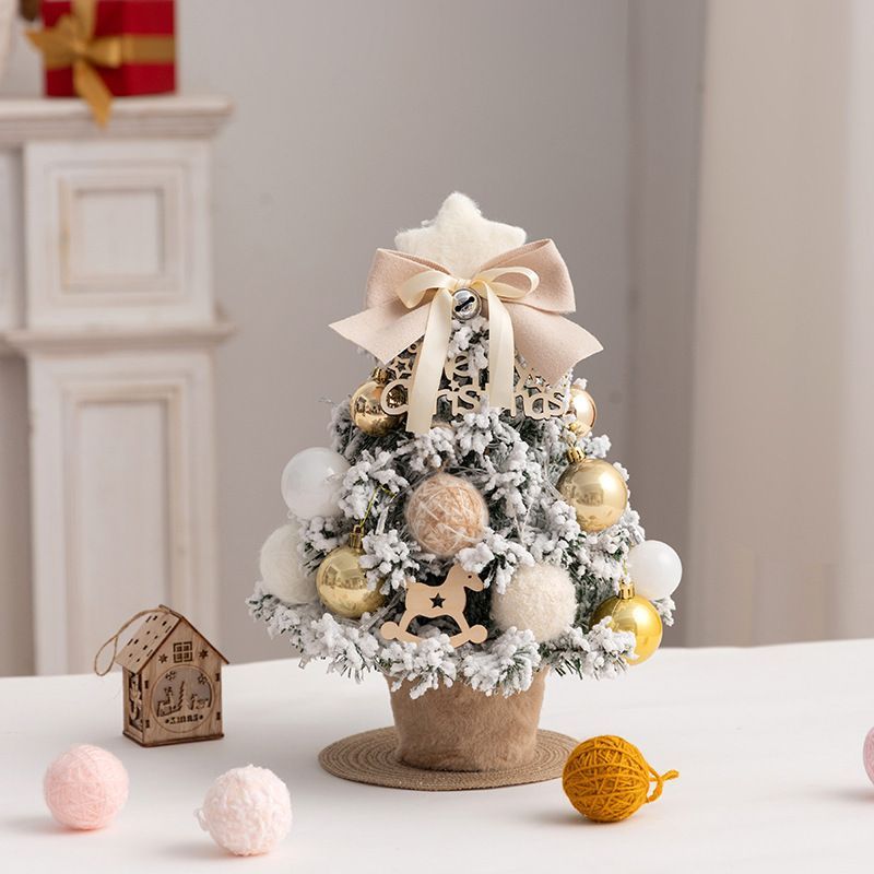 mini desktop Christmas tree, flocked pink Christmas tree, Christmas tree set, Christmas decorations, DIY Christmas tree, Christmas gift, office Christmas decor, festive tabletop tree - Christmas - Size 2