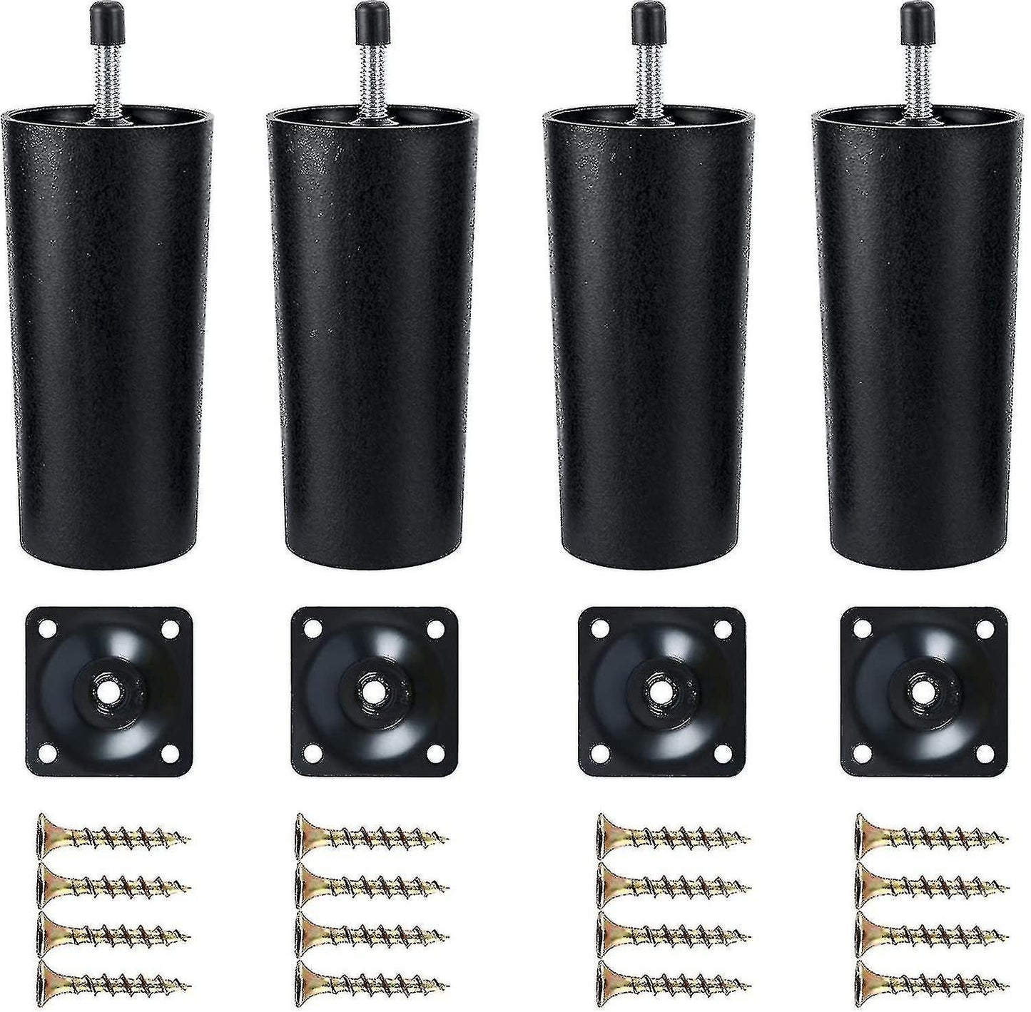 Plastic Sofa Legs, 4-Pack Replacement Sofa Legs Furniture Legs with Mounting Plates—yux