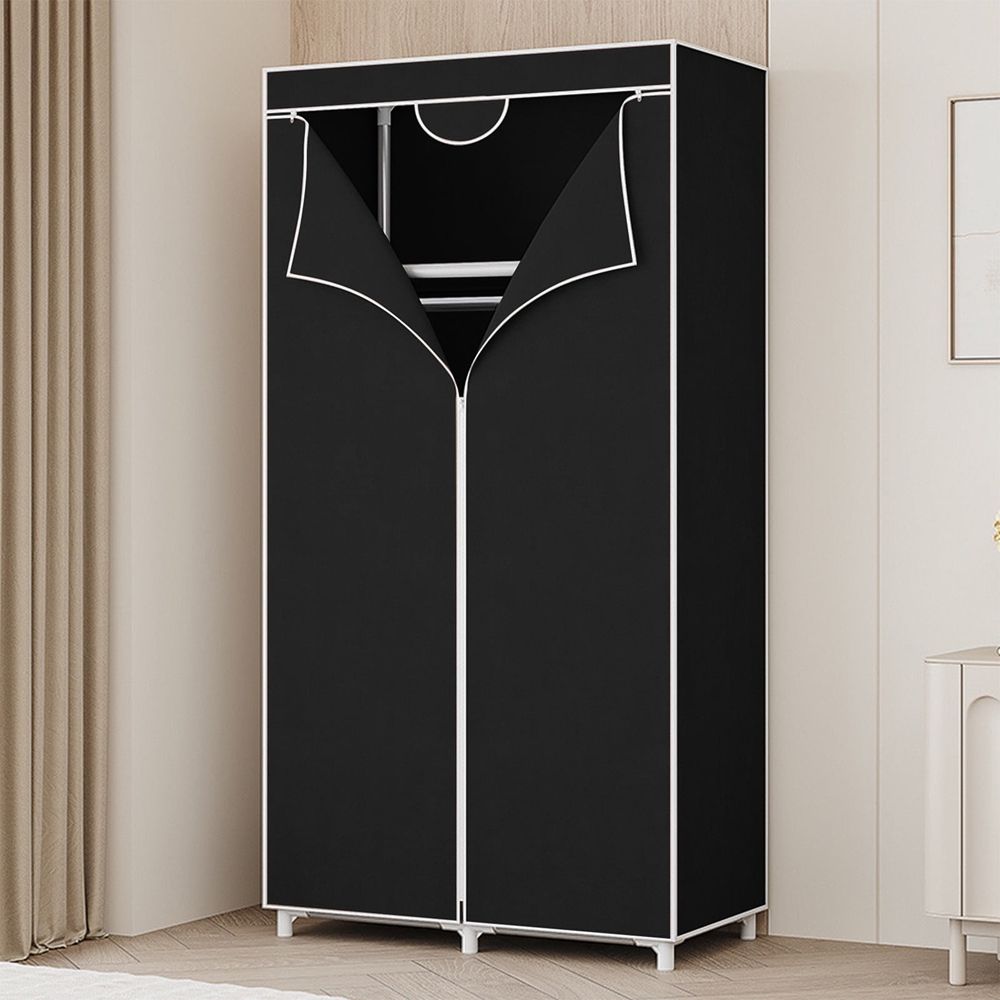 Portable Closet Wardrobe | Freestanding Clothes Rack with Shelves | Storage Cabinet for Bedroom, Living Room, or Entryway | Hanging & Shelving Organizer for Clothes, Shoes, and Bags