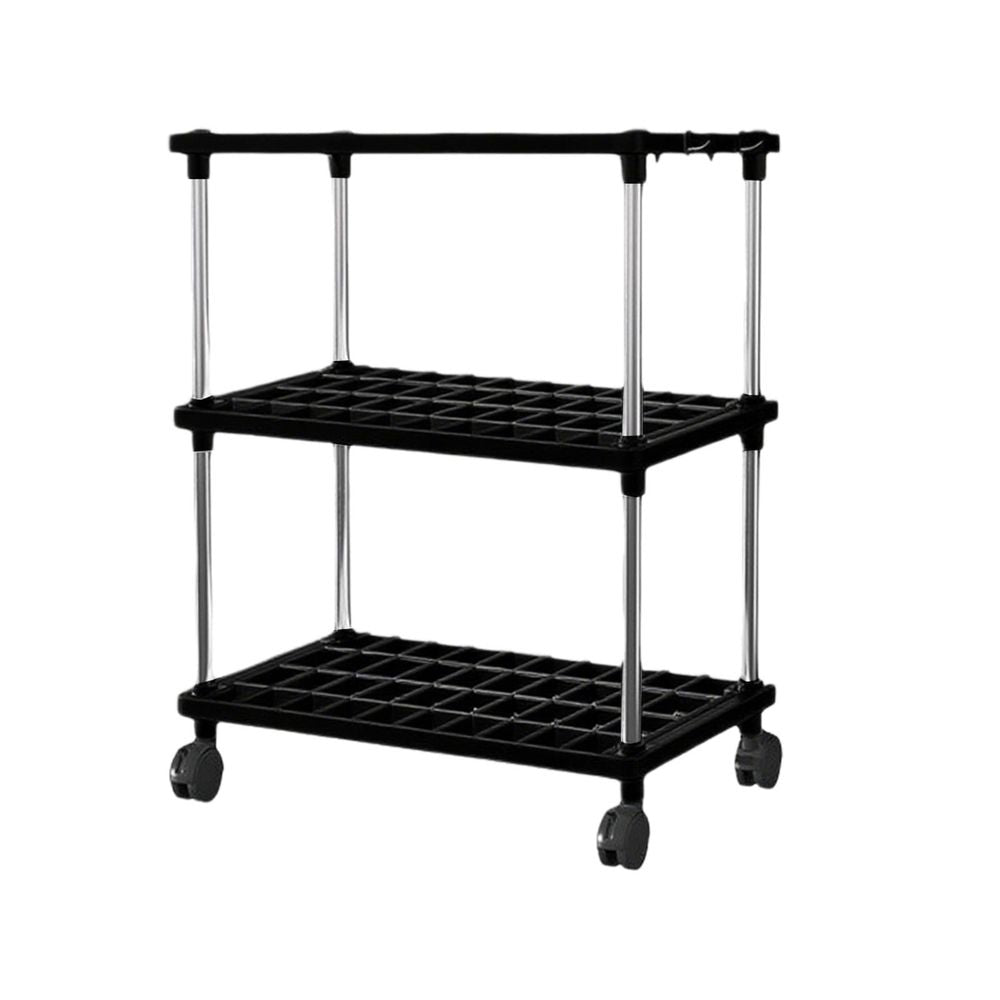 3 Small Shelves Storage Shelf, Adjustable Organizers Storage Shelving With Wheels For Bathroom Laundry Room Kitchen Pantry