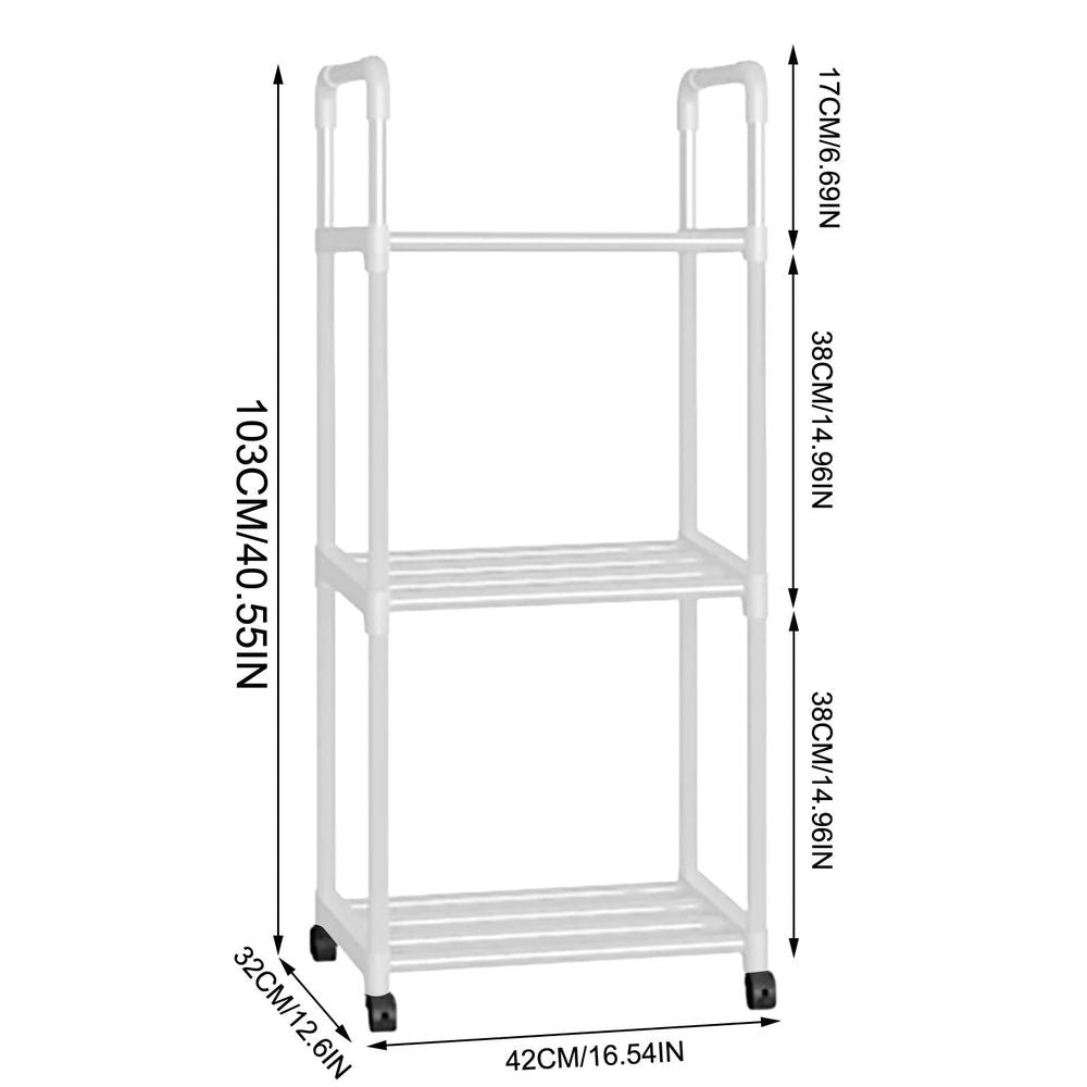3-Tier Kitchen Storage Shelves, Bakers Rack For Kitchen With Storage, Kitchen Storage Shelf Rack, Storage Rack Shelving Unit Organizer For Bedroom Laundry Closet
