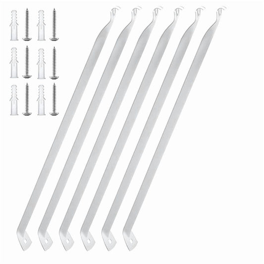 6 Pcs Wire Shelf Brackets, Support Brackets for 12-Inch Deep Wire Shelving, Closet Shelving Accessories
