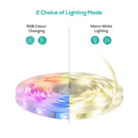 activiva 5m IP65 Smart RGB & Warm White LED Strip Lights