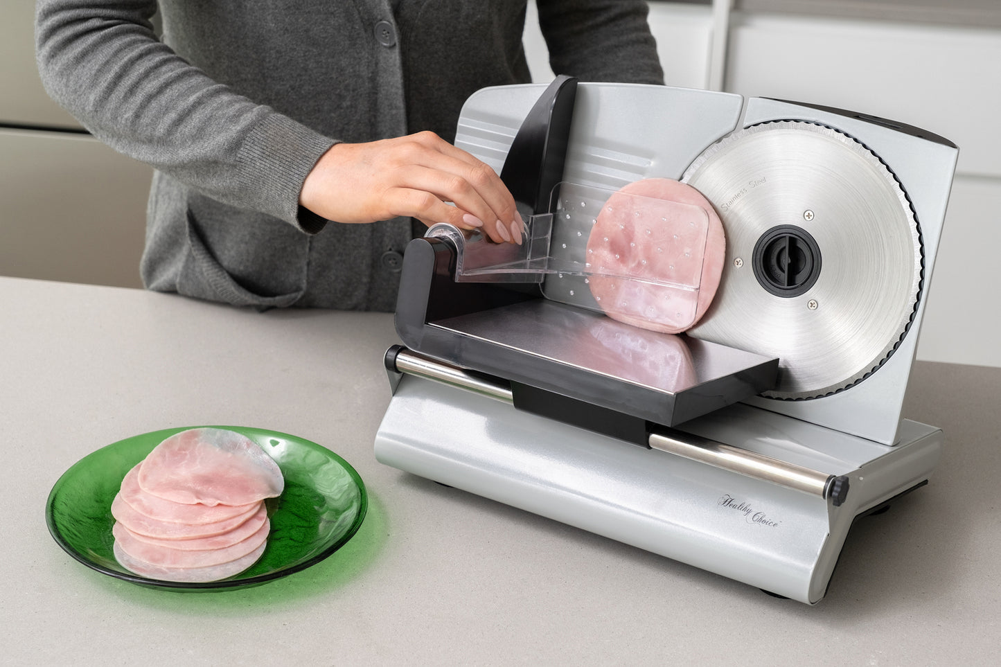 Premium Electric Food Slicer, Cuts Meat, Cheese, & Bread