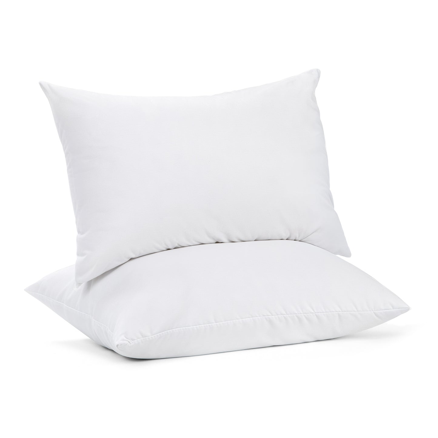 100 Percent Cotton Pillow Cover with 800g Poly Fill,  Hypoallergenic, Antibacterial, and Cooling Technology  2 PK