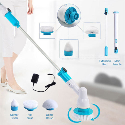 10PCS Rechargeable Spin Scrubber Electric Turbo Scrub Cleaning Brush Cordless Kit