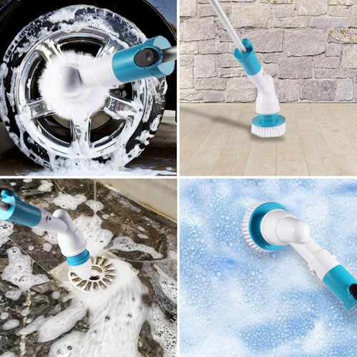 2PCS Rechargeable Spin Scrubber Electric Turbo Scrub Cleaning Brush Cordless Kit