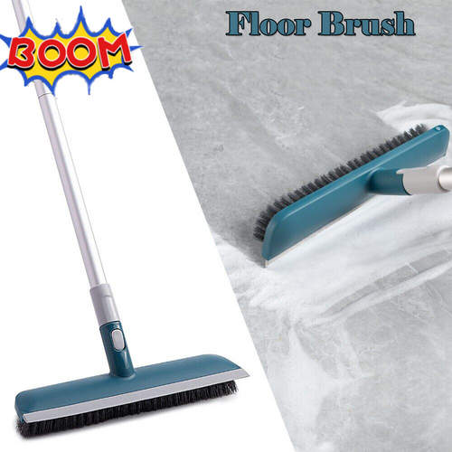 Floor Scrub Brush Push Broom Long Handle for Cleaning Tile Bathroom Tub Patio