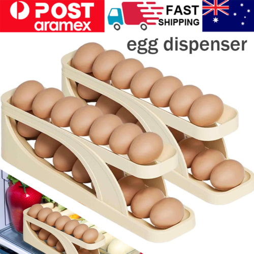 Automatic Roll-Down Double-layer Egg Dispenser Egg Storage Rack Kitchen