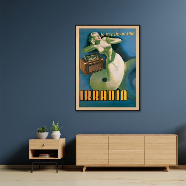 Wall Art 40cmx60cm Irradio Cinzano Black Frame Canvas