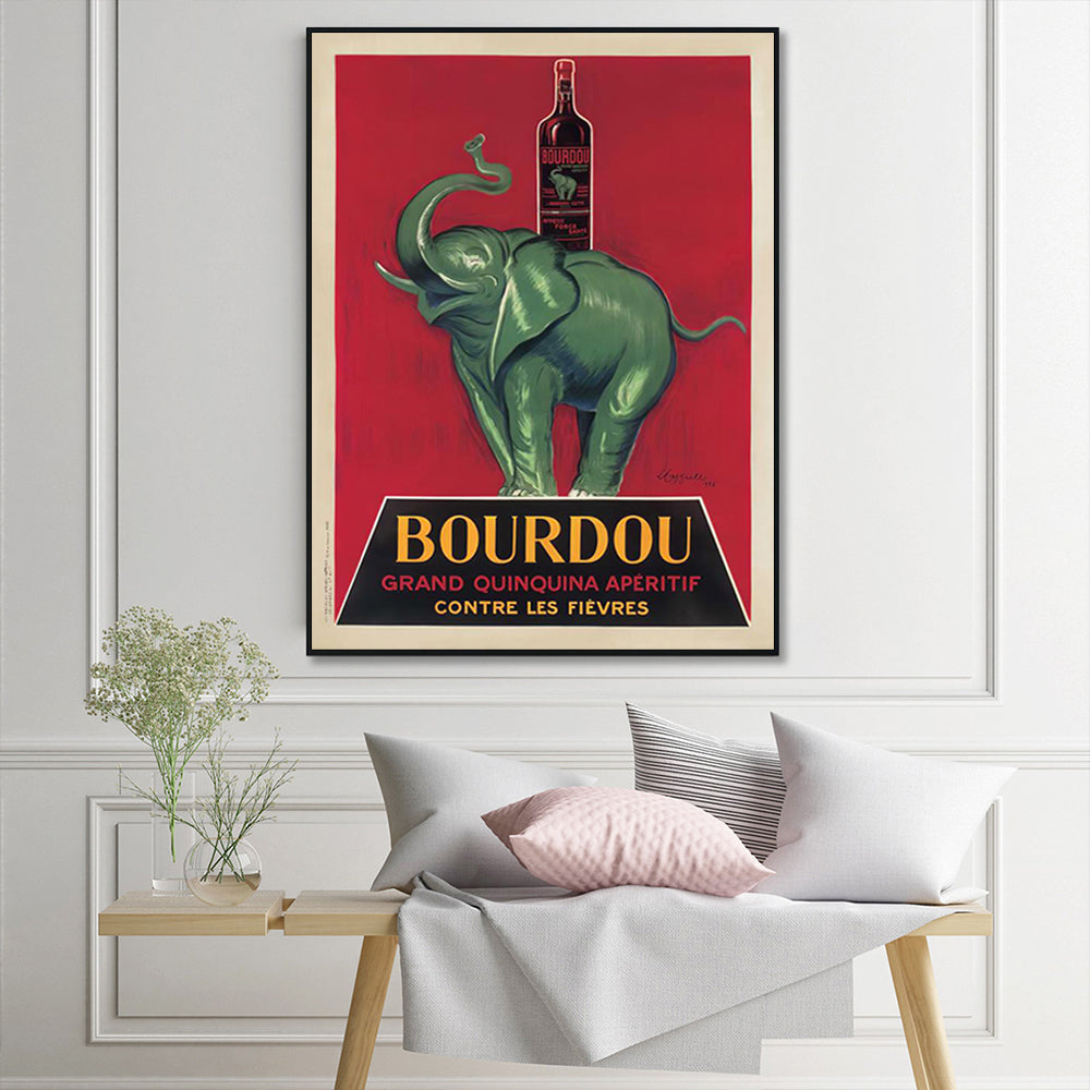 Wall Art 70cmx100cm Bourdou Black Frame Canvas