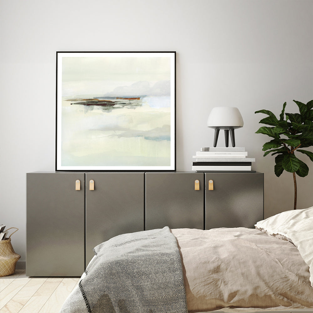 Wall Art 60cmx60cm Atmospheric Edge Black Frame Canvas