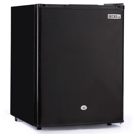 GECKO 70L Portable Bar Fridge and Freezer 12V/24V for Camping, Caravans, Black