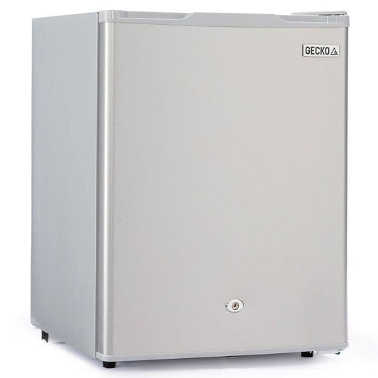 GECKO 70L Portable Bar Fridge and Freezer 12V/24V for Camping, Caravans, Silver