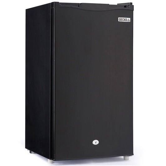 GECKO 95L Portable Upright Fridge and Freezer, 12V/24V for Camping, Caravans, Black