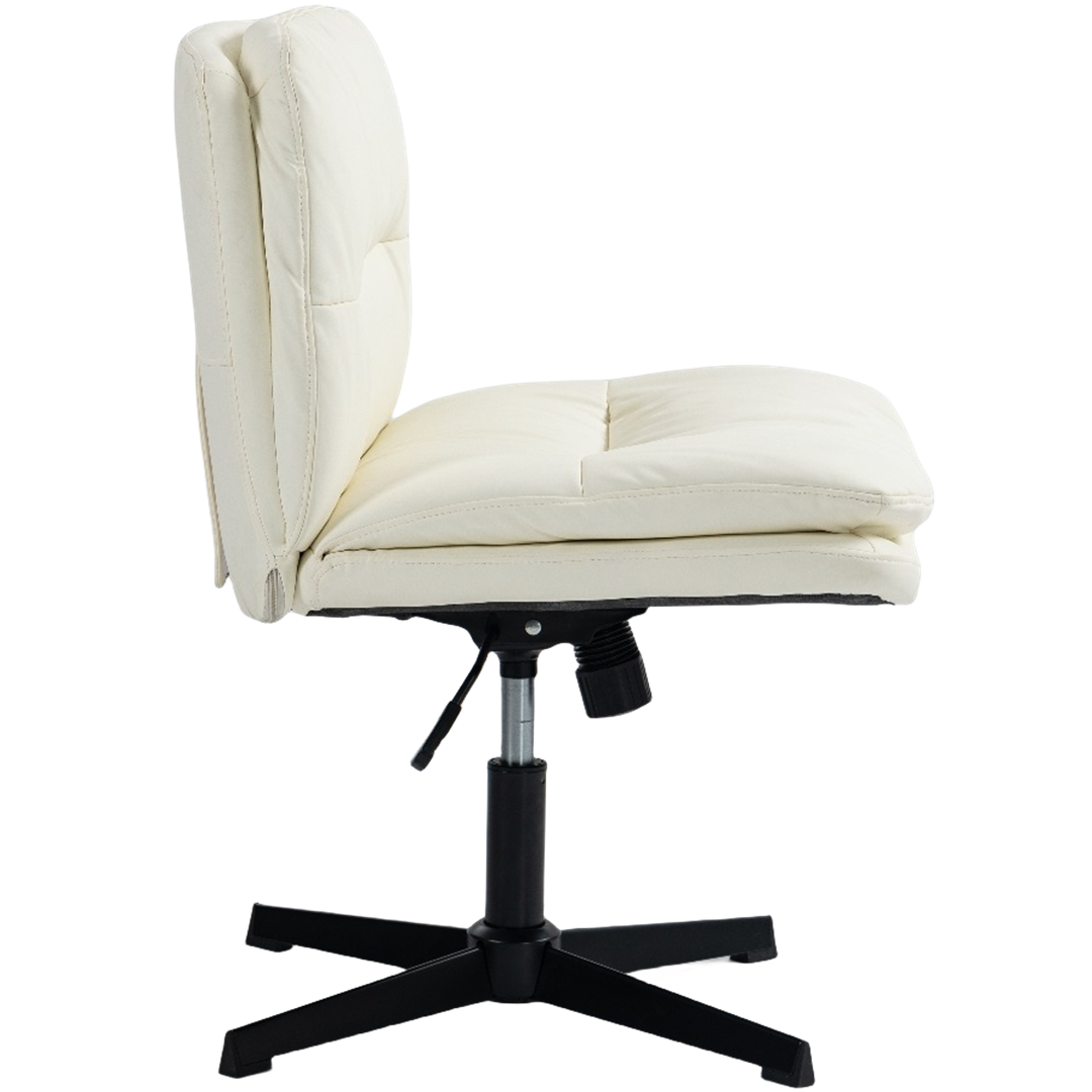 Vegan Leather Home Office Chair -Beige