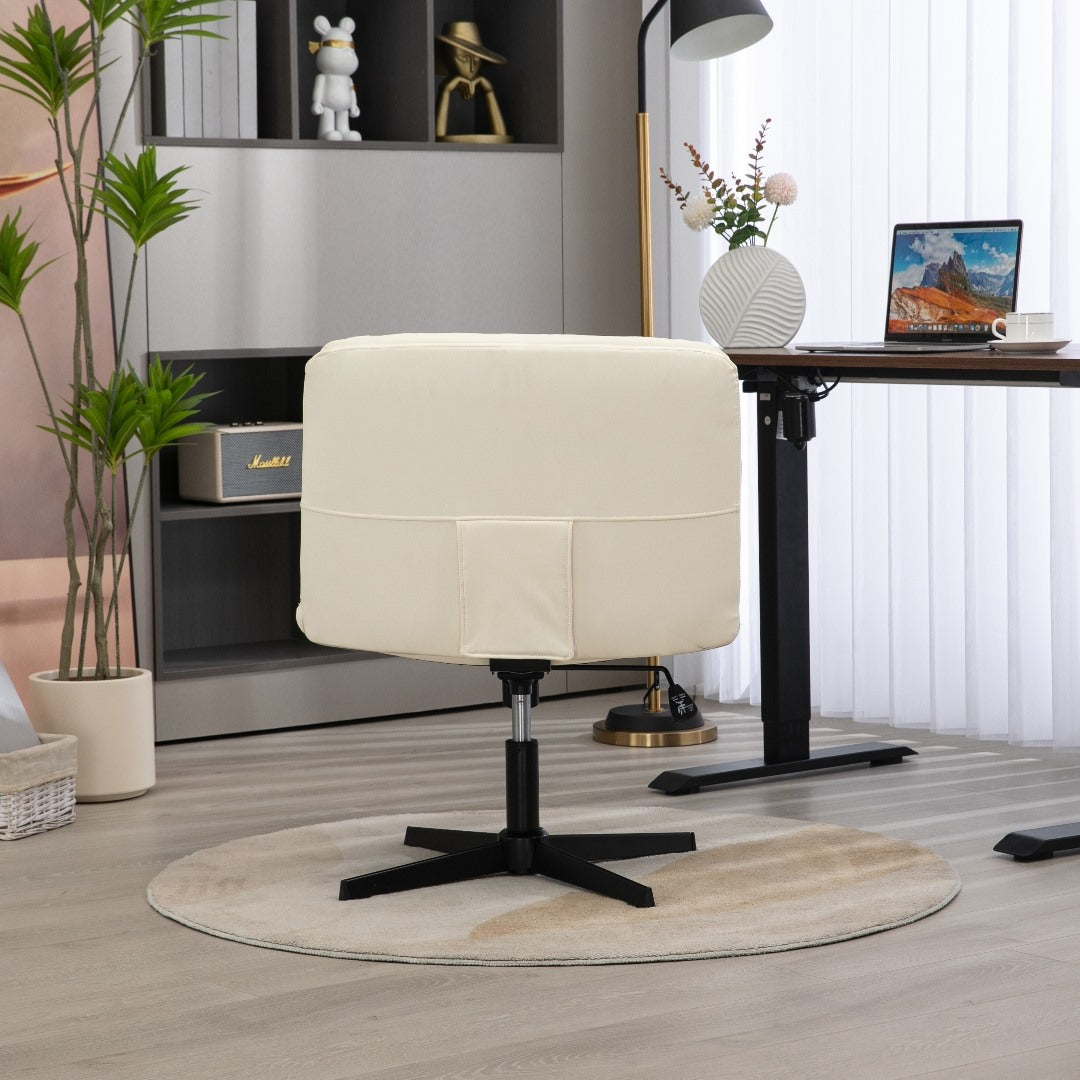 Vegan Leather Home Office Chair -Beige