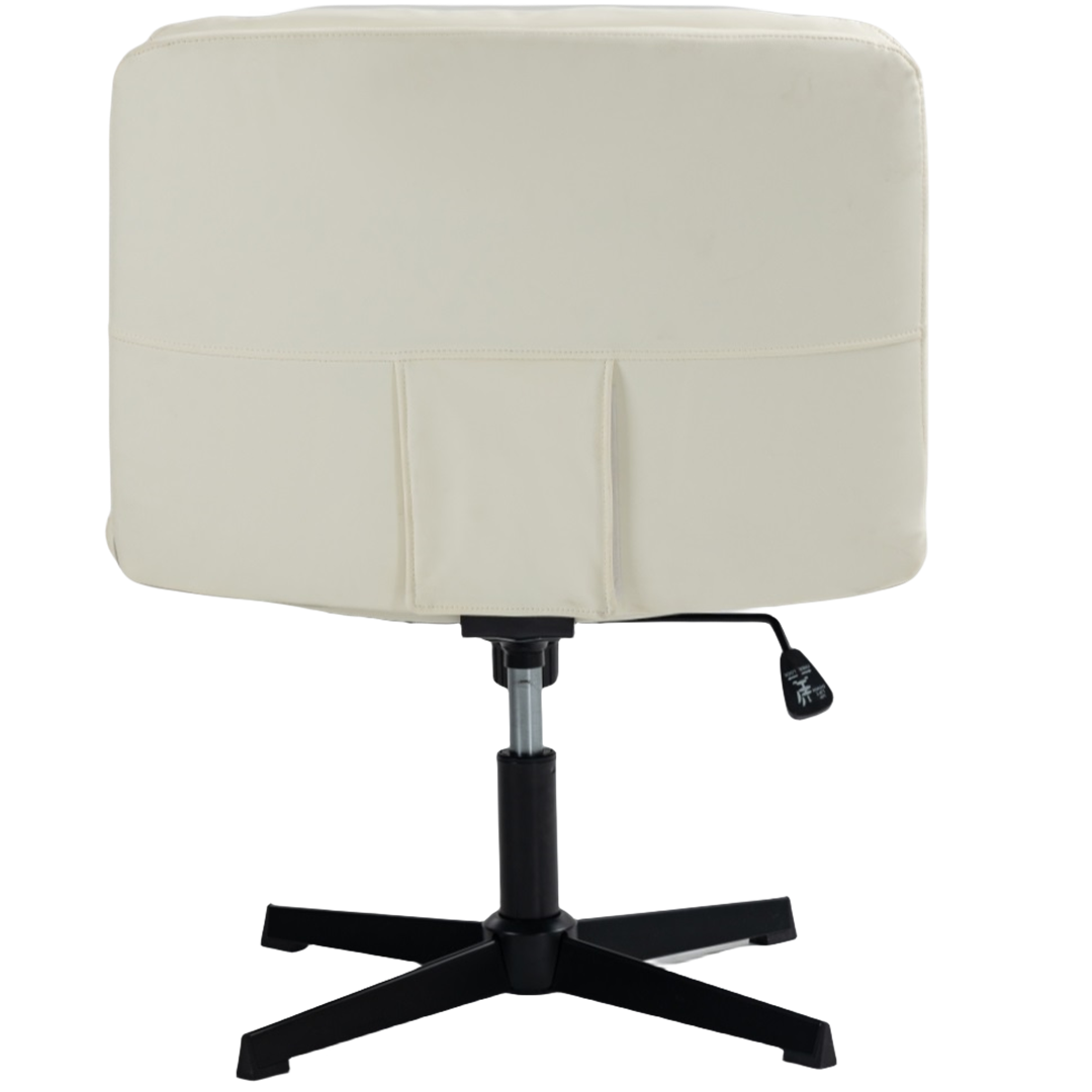 Vegan Leather Home Office Chair -Beige