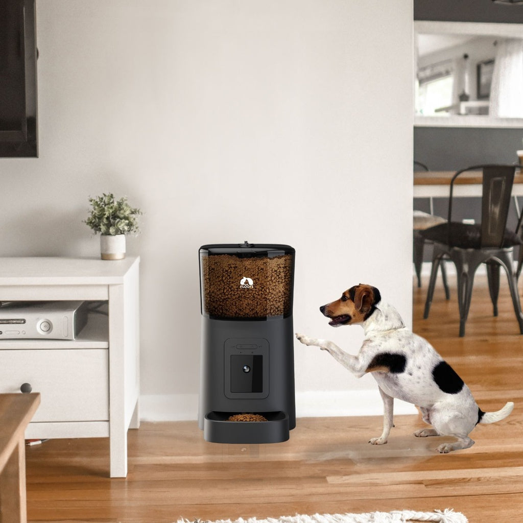 Floofi Smart Pet Feeder with Camera - Black -