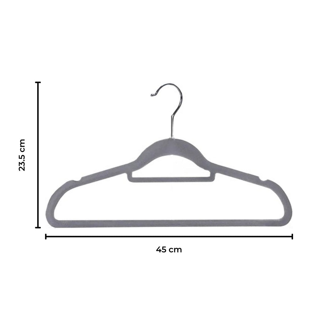 GOMINIMO 30 Pack of Non-Slip Velvet Suit Hangers with Tie Organisers