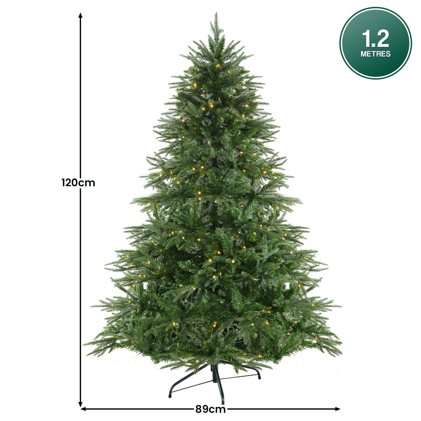 Christabelle 1.2m Prelit Everglow Fir Christmas Tree with 150 LED Lights