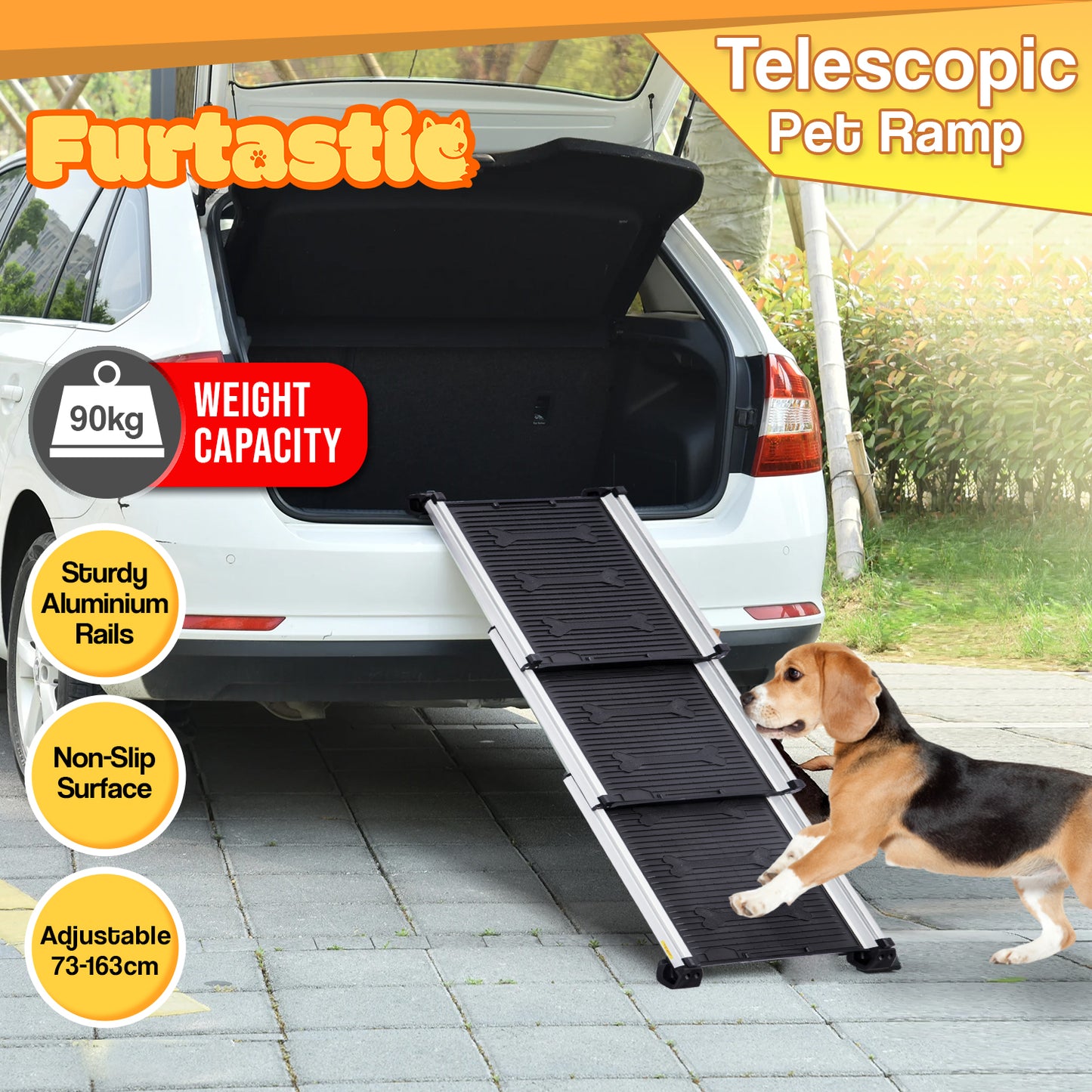 Furtastic Heavy-Duty Aluminium Telescopic Pet Ramp