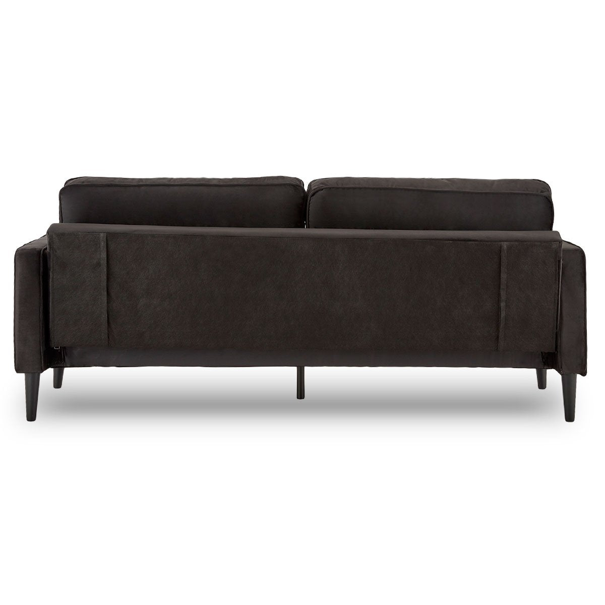 Sarantino Velvet style Sofa Bed Couch Furniture Lounge Suite - Black