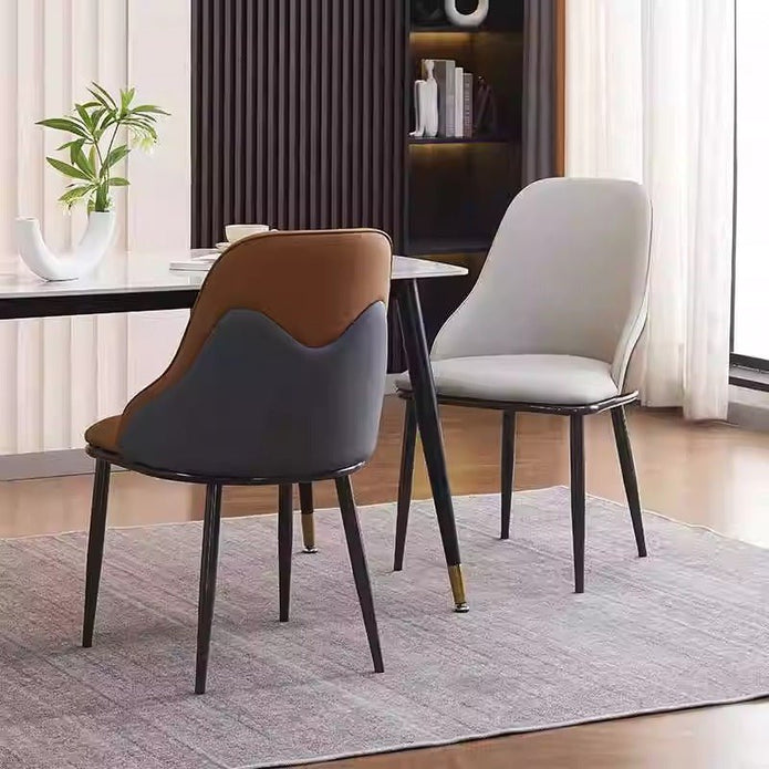 VELLUTO Dining Chair Modern upholstered Leather Kitchen Chairs with armrests Bathtub Chair Leisure Lounge Chair Living Room Bedroom Home Set of 2