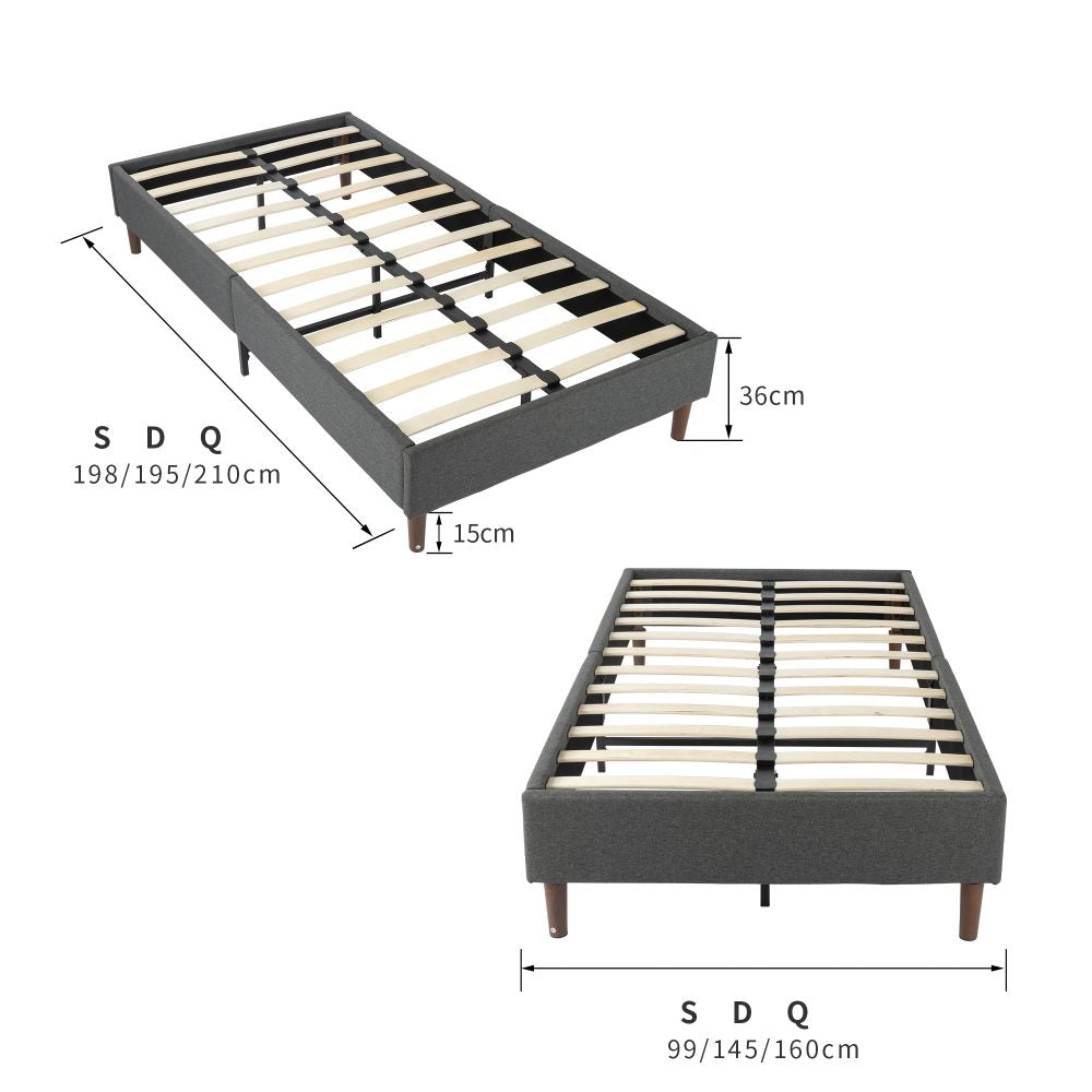 Velvet Blue Bed Frame – Double