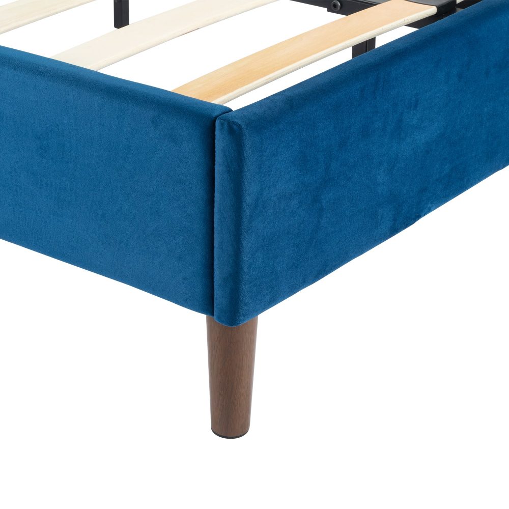 Velvet Blue Bed Frame – Single