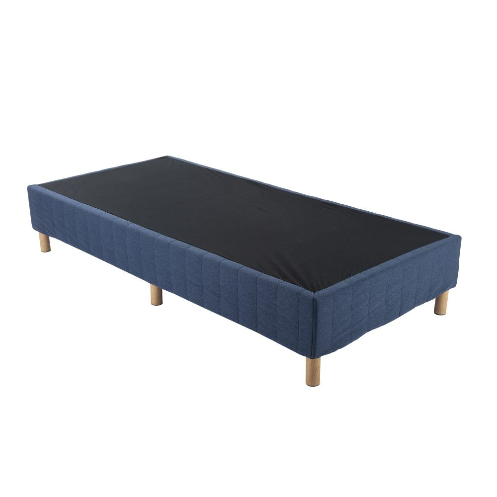 Metal Bed Frame Mattress Foundation Blue – Queen