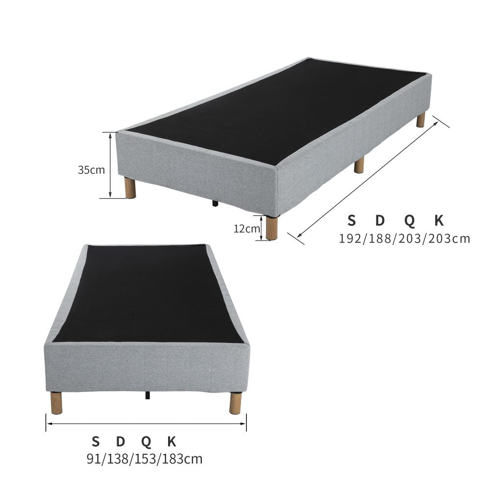 Metal Bed Frame Mattress Foundation Blue – Single